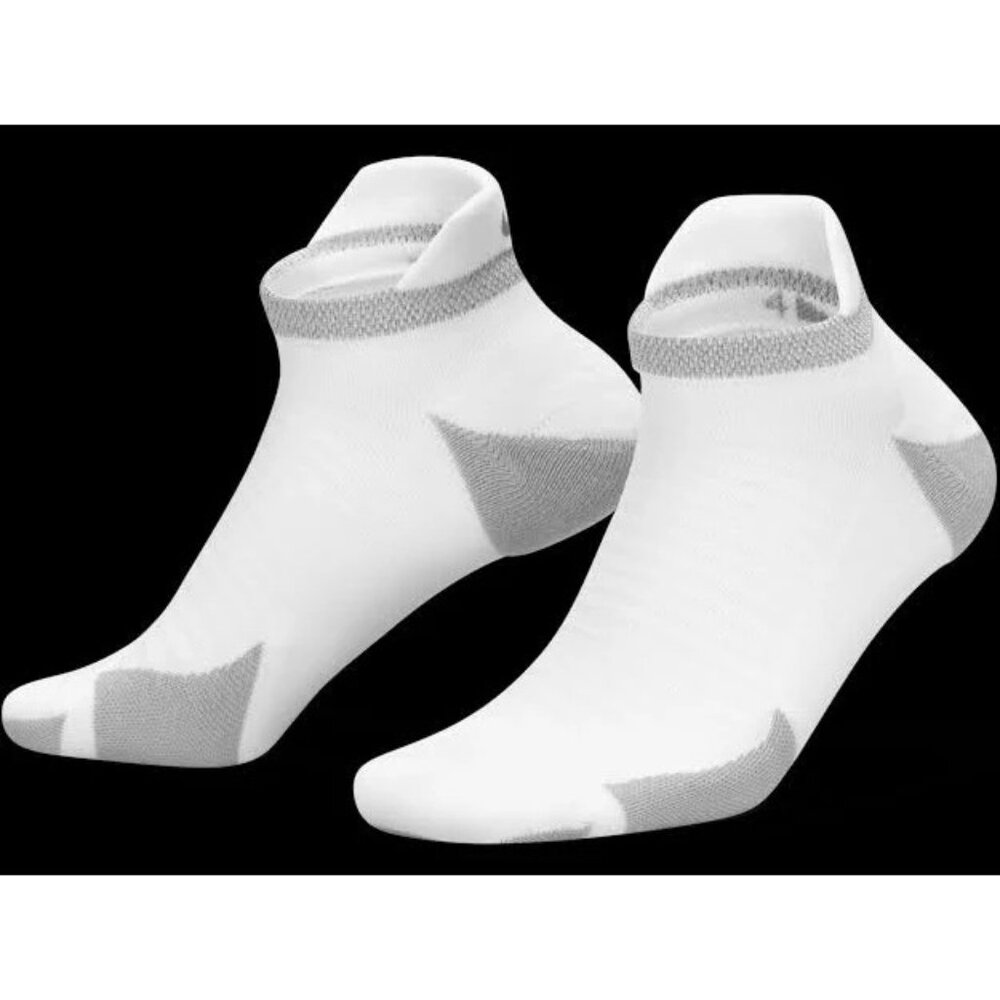 NWT Nike Unisex Spark Cushioned No Show Run Socks White Size Large (CU7201-100)